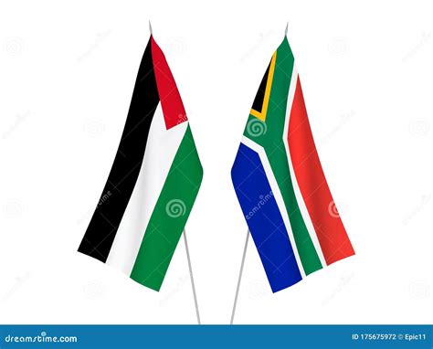 Republic of South Africa and Palestine Flags Stock Illustration ...