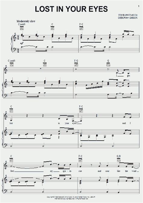 Lost In Your Eyes Piano Sheet Music | OnlinePianist