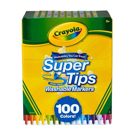 Buy Crayola Super Tips - Washable Medium Tip Markers, Pack of 100 ...