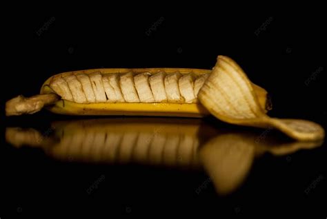 Cut Banana In Its Peel Isolated Soft Mushy Photo Background And Picture ...