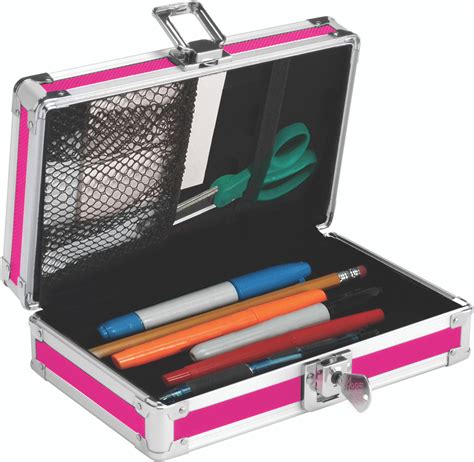 Vaultz Locking Supply Box, Pink - VZ00774