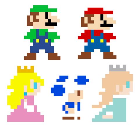 Super Mario 3D World Pixel Characters by GreenMachine987 on DeviantArt