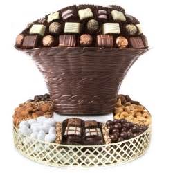 Oval Dark Chocolate & Nut Gift Basket • Chocolate Mold Gift Baskets • Gift Baskets by Type • Oh ...