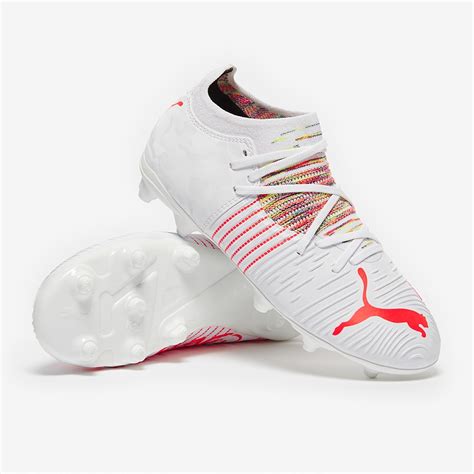 Puma Kids Future Z 3.1 FG/AG - White/Red Blast - Firm Ground - Junior Boots