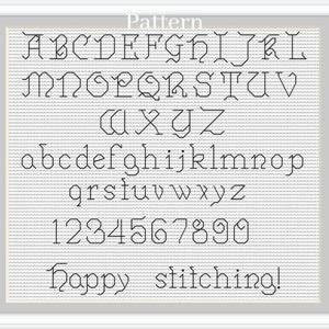 Backstitch Alphabet, Cross Stitch Letters, Back Stitch Alphabet, Small Cross Stitch Font - Etsy