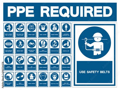 Required Personal Protective Equipment (PPE) Symbol,Safety Icon Stock Vector | Adobe Stock