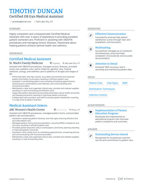 5 Ob Gyn Medical Assistant Resume Examples & Guide for 2023