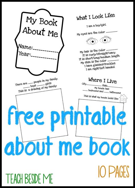 All About Me Book for Preschool Kids - Teach Beside Me