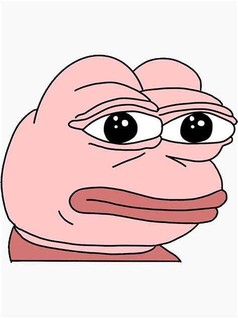 "Sad Pepe pink aesthetic sticker " Sticker for Sale by uwually | Redbubble