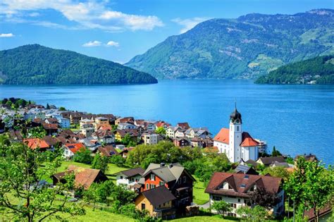 4K壁纸 瑞士卢塞恩湖Lake Lucerne, Switzerland | 4K资源下载基地4Kmee.com