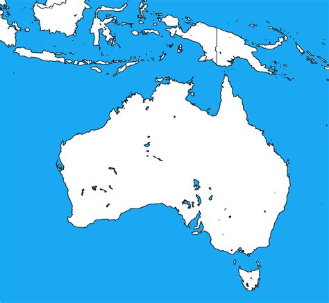 Blank map of Australia and parts of Indonesia by DinoSpain on DeviantArt