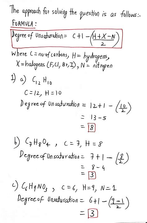 [Solved] 1.Specify the degree of unsaturation (index of hydrogen ...