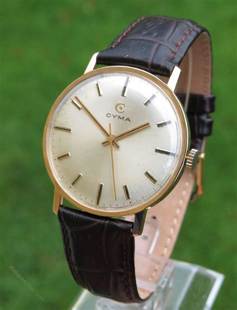 Antiques Atlas - Gents 18ct Gold Cyma Wristwatch | Vintage watches, Vintage watches for men ...