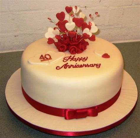 cake ideas | Marriage anniversary cake, Wedding anniversary cakes, 40th wedding anniversary cake