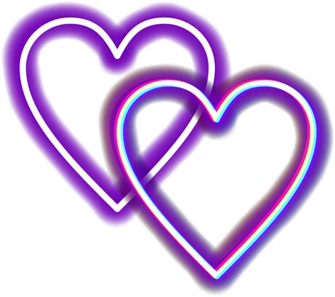 #mq #purple #glitch #neon #hearts - Heart Clipart - Full Size Clipart ...