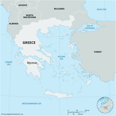 Map Of Mycenaean Greek