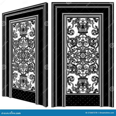 Door Vector. Illustration Isolated on White Background Stock Vector - Illustration of vintage ...