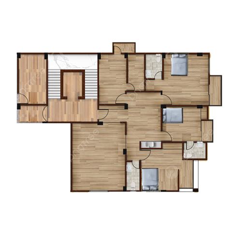 3d Floor Plan Rendering For Architect Top View, 3d Floor Plan Transparent Background, 2d 3d ...