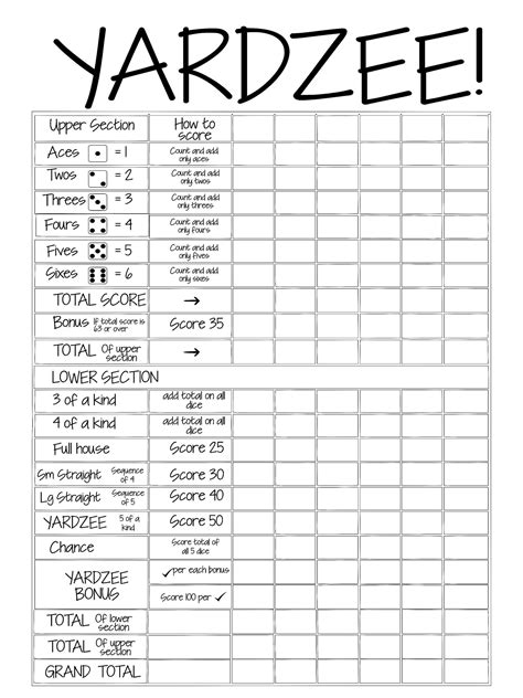 Free Printable Yahtzee Score Card - 28 Printable Yahtzee Score Sheets & Cards (101% FREE) ᐅ ...