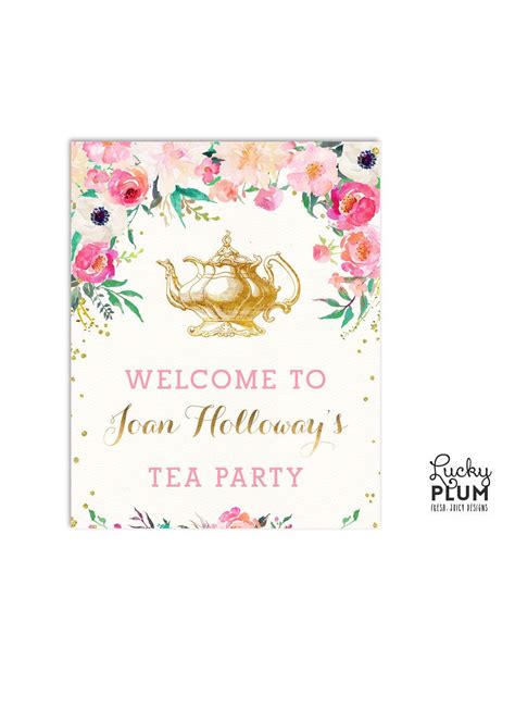 Tea Party Welcome Sign / High Tea Welcome Sign / Kitchen Tea | Etsy | Tea party baby shower ...