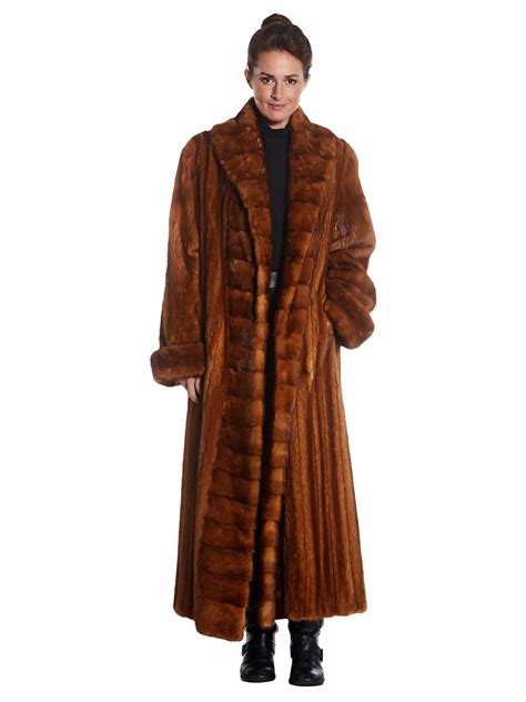 Wild Type Mink Full Length Coat - Women's Fur Coat - Large | Estate Furs