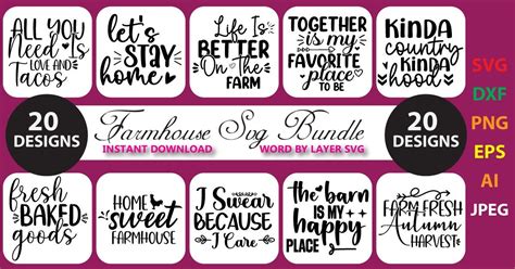 Farmhouse SVG Bundle Bundle · Creative Fabrica