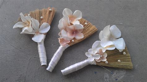 Mini wedding broom favors and decor. #etsy #jumpthebroom #ilovelove #broomsbasketsnbrides ...