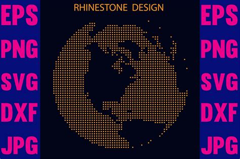 World Rhinestone Design Graphic by creative rhinestone · Creative Fabrica