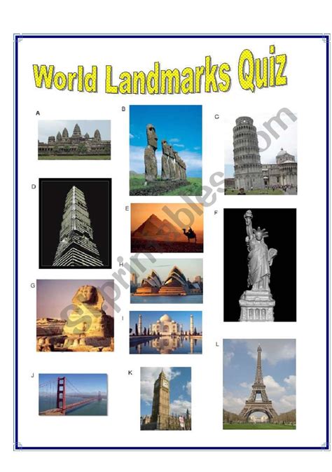 Famous Landmarks For Kids Quiz