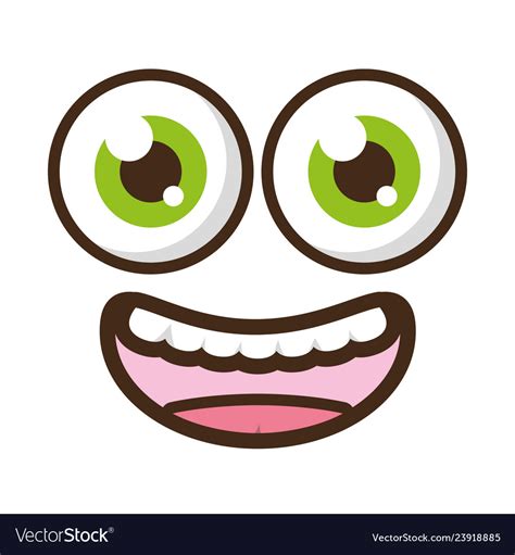 Funny face eyes Royalty Free Vector Image - VectorStock