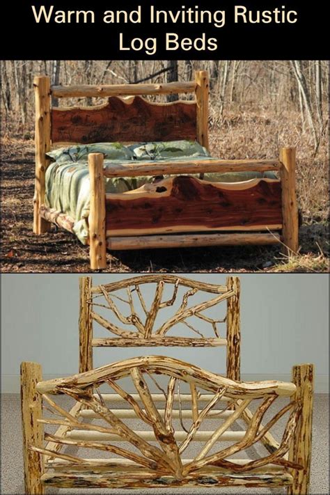 Warm and inviting rustic log beds - The Owner-Builder Network | Log bed ...