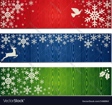 Christmas snowflakes banner backgrounds set Vector Image