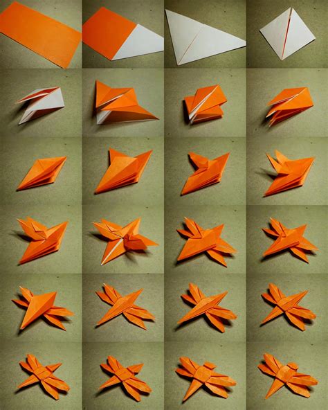 origami dragonfly instructions ~ easy crafts ideas to make