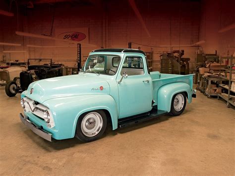 1955, Ford, F 100, Pickup, Custom, Hot, Rod, Rods, Retro, F100 Wallpapers HD / Desktop and ...