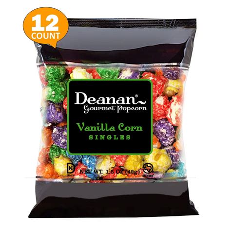 Deanan Gourmet Popcorn - 12 count box of Vanilla Popcorn "Sweet Singles ...