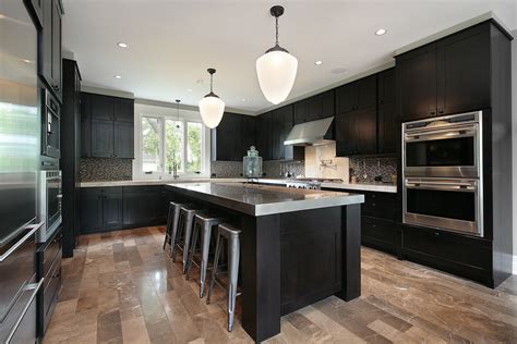 Kitchen Spaces & Dark Wood RTA Kitchen Cabinets | Captain Cabinets