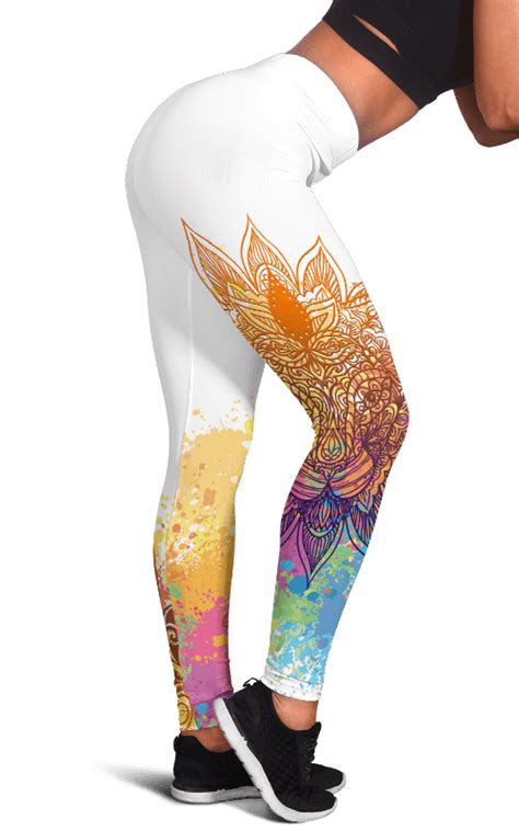 White Mandala Yoga Leggings | Gym, Fitness & Yoga Clothing | GearBaron