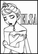 Elsa Face Coloring Page Pages sketch template
