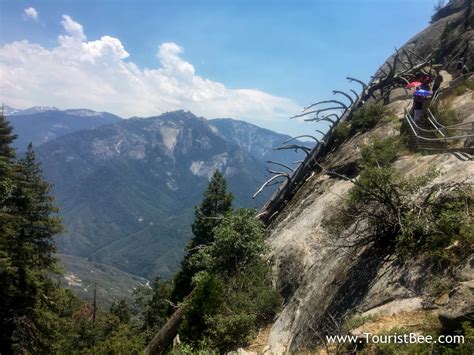 Sequoia National Park - Hikers on the Moro Rock stairs | TouristBee