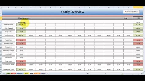 Monthly Inventory Spreadsheet Template within Format For Ms Excel Homebiz4U2Profit — db-excel.com