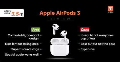 Apple AirPods 3 review with pros and cons | 91mobiles.com