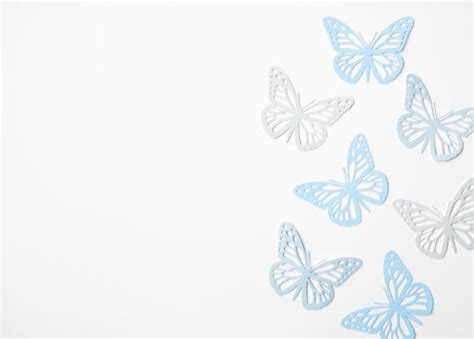 Light Blue Butterfly Background