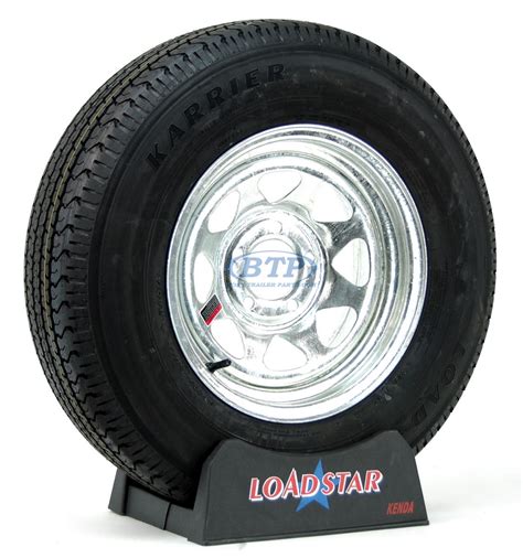 Boat Trailer Tire ST205/75R14 Radial on Galvanized Wheel 5 Lug by Loadstar