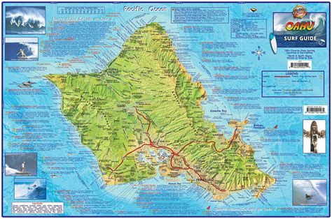 Oahu North Shore Surf Map Poster – Frankos Maps