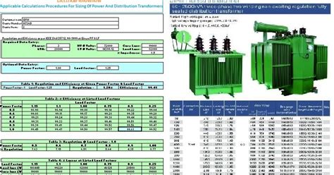 Power And Distribution Transformers Sizing Calculations – Part Four ~ Electrical Knowhow