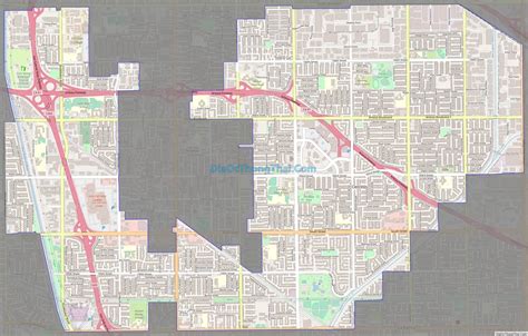 Map of Cerritos city