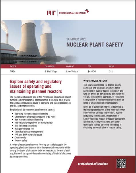 Nuclear Plant Safety | Professional Education