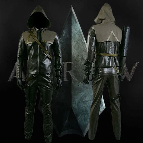 Cosplay Green Arrow Oliver Queen Green Arrow Man Cosplay Full Set Uniform Costume Halloween ...