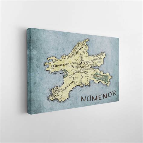 Númenor Map Print Númenor Map Poster Númenor Map Canvas - Etsy