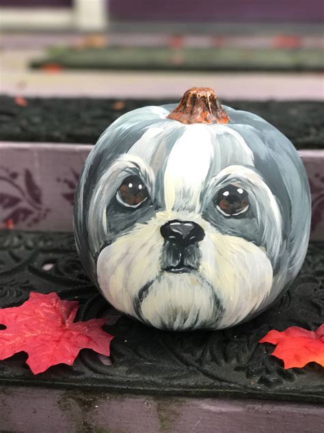 Your Dog or Cat Custom Painted Pumpkin by QueenBeeByTheSea on Etsy https://www.etsy.com/listing ...